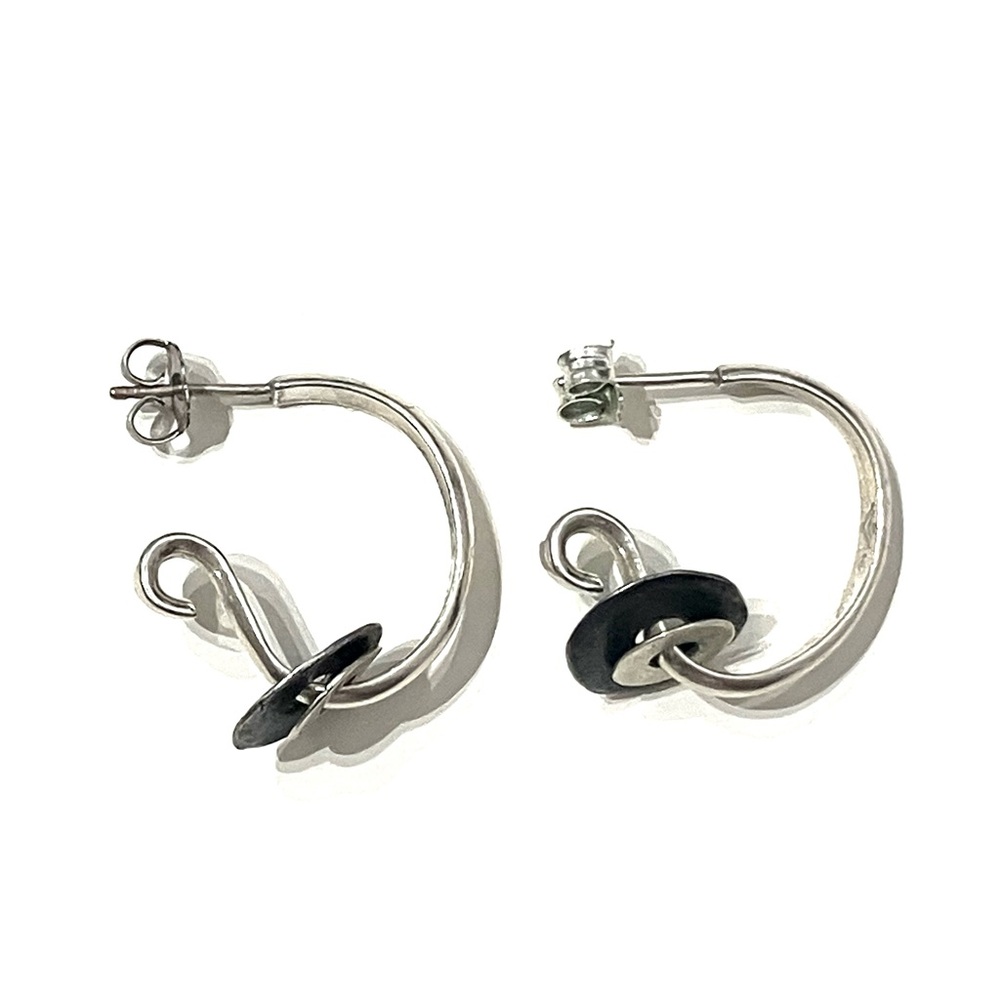 Silpada Curved Discs Hoop Earrings